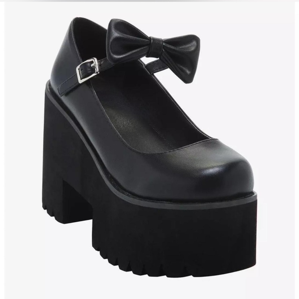 Black Platform Mary Jane Shoes hot topic
